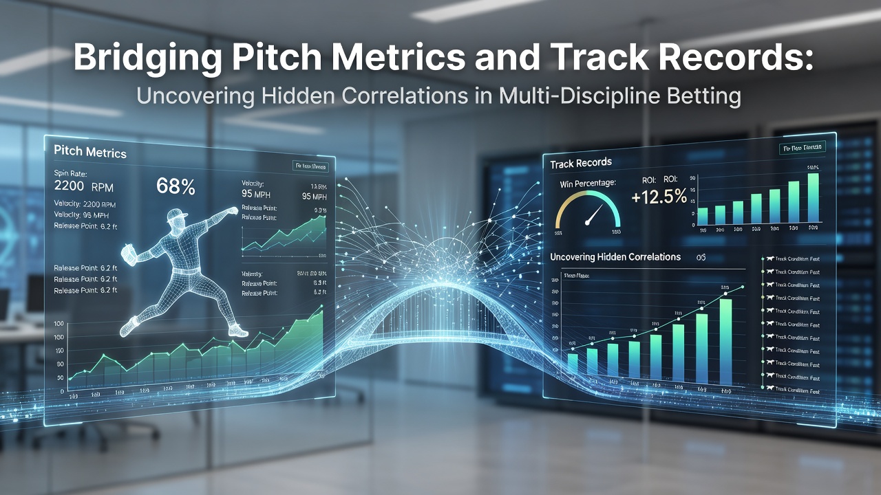 Infographic displaying correlation coefficients between selected soccer metrics and horse racing performance indicators