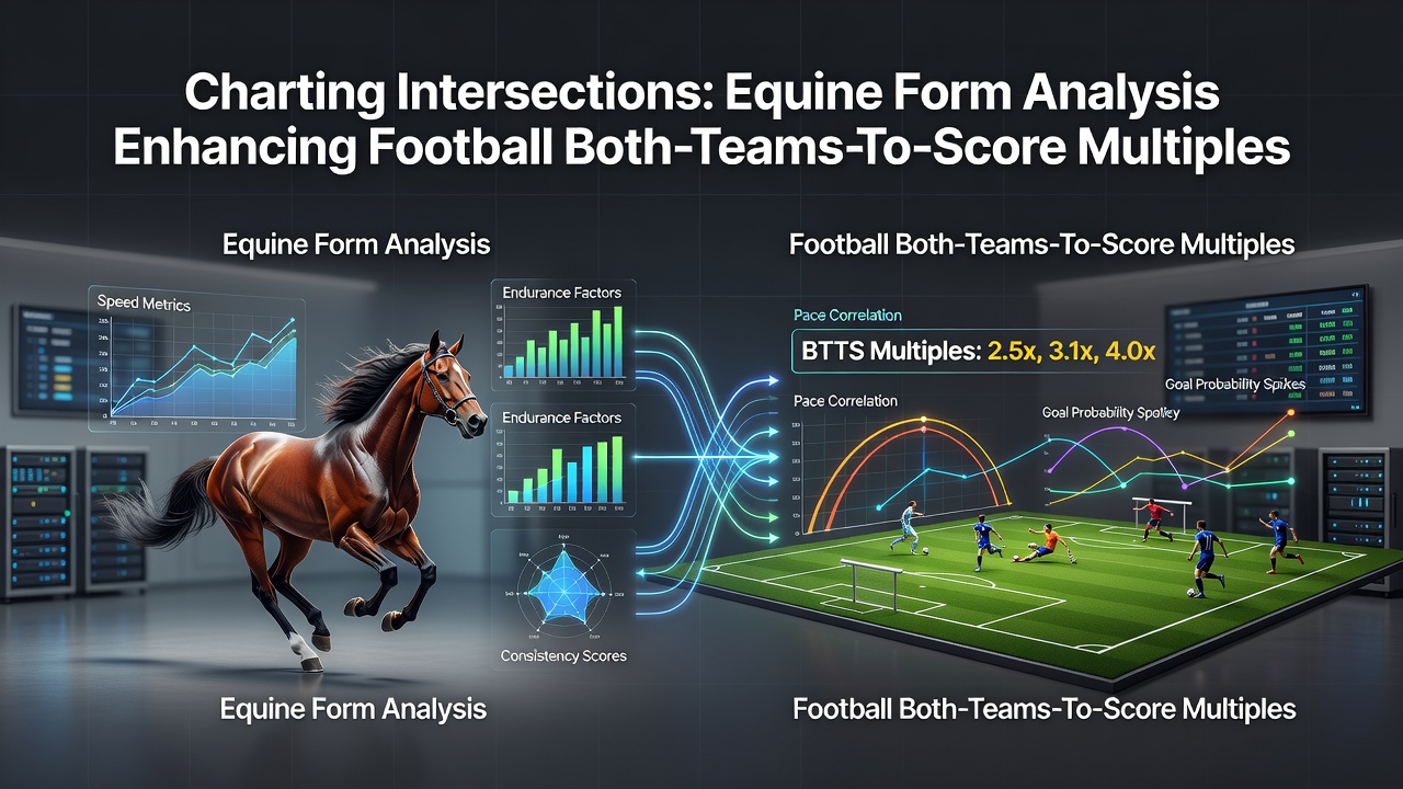 Infographic displaying accumulator construction workflow linking horse racing banker selections to football BTTS legs