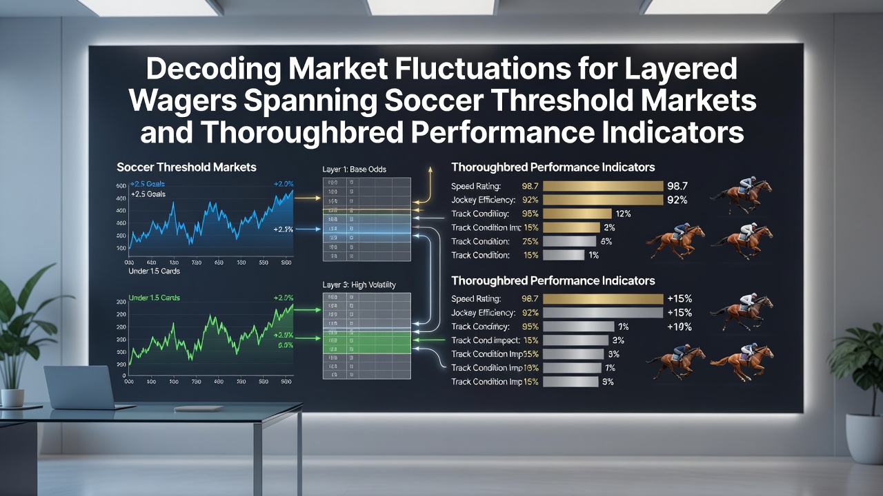 Visual representation of soccer and horse racing betting market data fluctuations