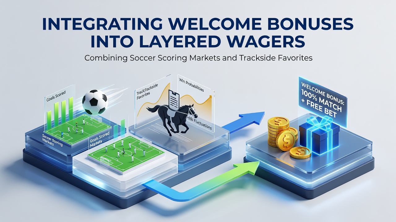 Bettors reviewing layered wager options that combine soccer scoring markets with horse racing favorites