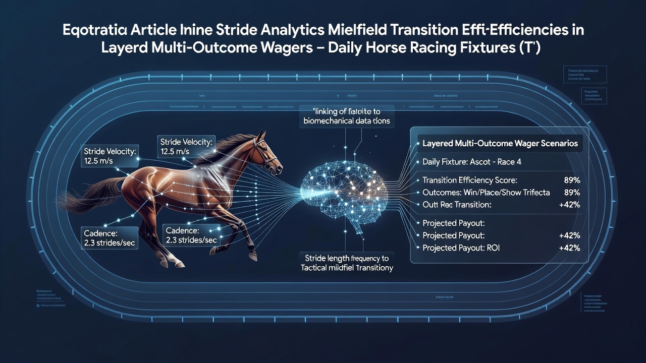 Equine stride sensors capturing gait metrics alongside soccer midfield transition tracking visuals