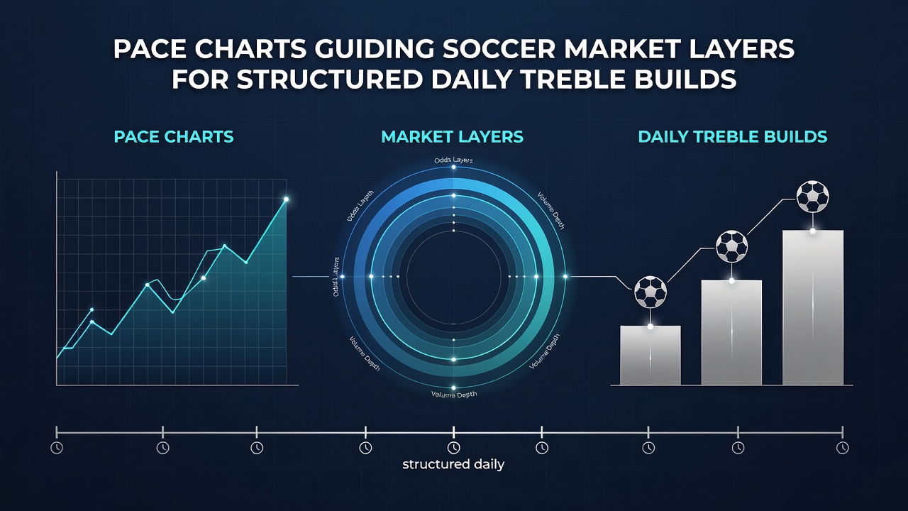 Pace chart visualization showing layered soccer market data for treble accumulator structures