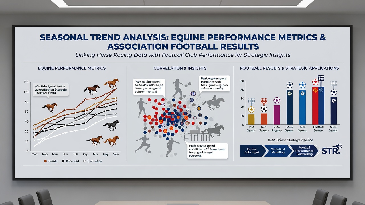 Table comparing historical equine speed metrics with football result distributions from 2018 through 2025 across major competitions
